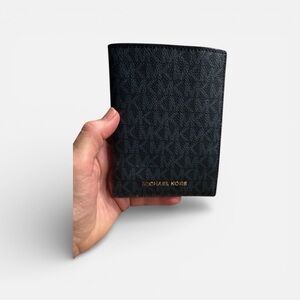 Michael Kors Black Card & Key Holder with Gold Logo